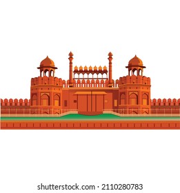 Red Fort Delhi India Vector