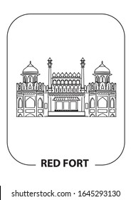 Red fort Delhi vector art