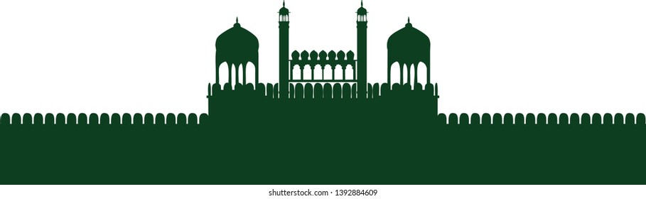 red fort India in green colour