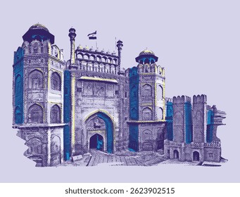 O Forte Vermelho, também conhecido como Lal Qila Hindustani é um forte mogol histórico em Delhi, Índia, que serviu como residência principal dos imperadores mogóis. O imperador Shah Jahan encomendou a construção