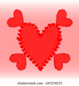 Red foul heart vector