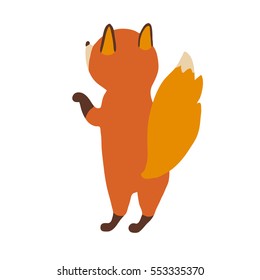 Red fox back view
