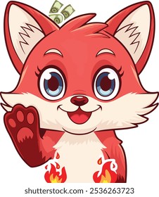 red fox cartoon digital art