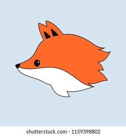 Red fox  Cute animal for kids fashion print for t-shirts and bags, birthday cards and posters