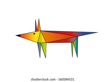 Red fox geometric