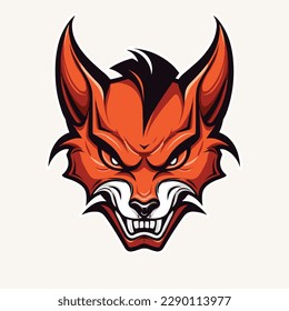 red fox head vector illustration tattoo mascot logo