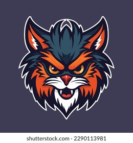red fox head vector illustration tattoo mascot logo