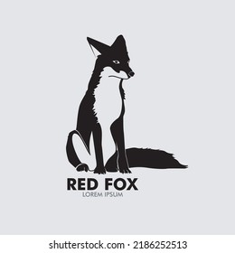 The Red Fox Logo In Black Is Attractive For Many Purposes