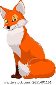 red fox no background vector