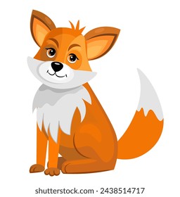  Rotfuchs auf weißem Hintergrund