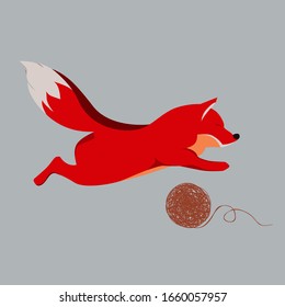 Red Fox Play Garn Comics Cartoon