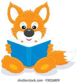 Red Fox Reading A Book