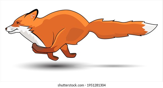 red fox runs very fast