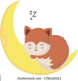 
red fox sleeps for a month and has beautiful dreams