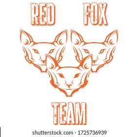 red fox team store front logotype emblem