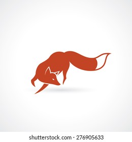 Red fox - vector illustration