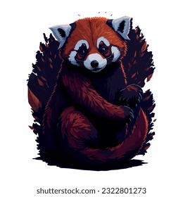 Red fox vector image illustration with light background