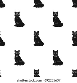 Red fox.Animals single icon in black style vector symbol stock illustration web.