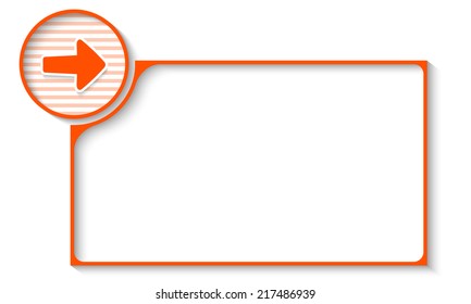 red frame for any text with arrow