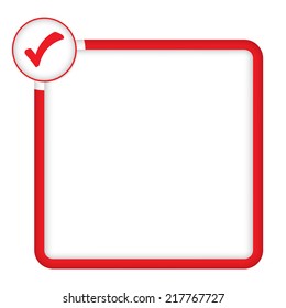 red frame for any text with check box
