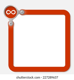 red frame for any text with infinity symbol