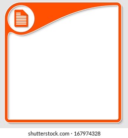 red frame for any text with notes icon