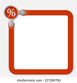 red frame for any text with percent symbol
