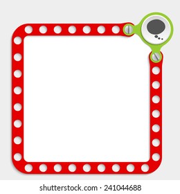 red frame for any text with screws and speech bubble