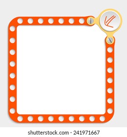 red frame for any text with screws and arrow