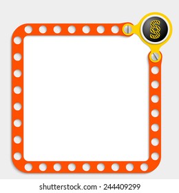 red frame for any text with screws and paragraph