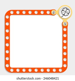 red frame for any text with screws and cloverleaf