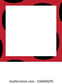 Red frame with black decoration