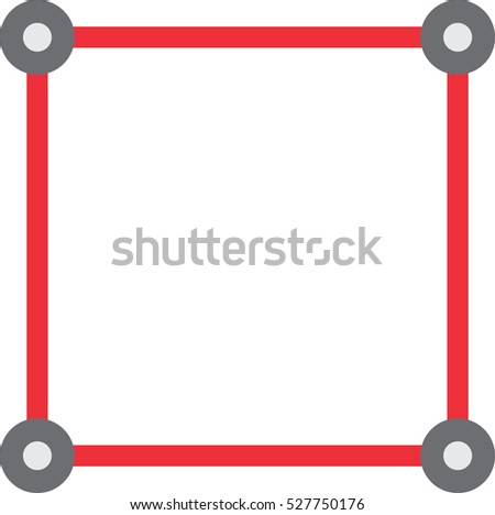 Red frame with circles on the edges