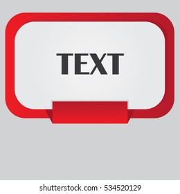 Red frame with headline