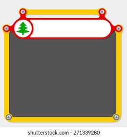 Red frame for headline and tree symbol