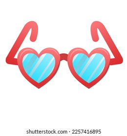 red frame heart glasses for valentine's day