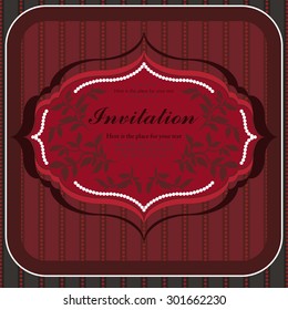 Red frame for invitation. 