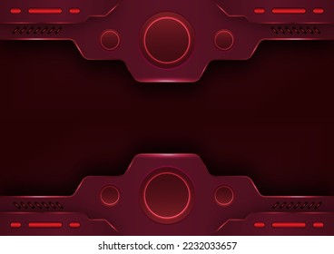 Red frame layout futuristic abstract technology or sports innovation vector background