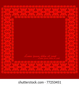 red frame motif background
