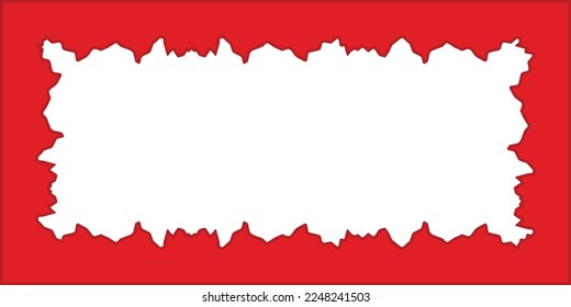 Red frame on white background. Sale banner template.