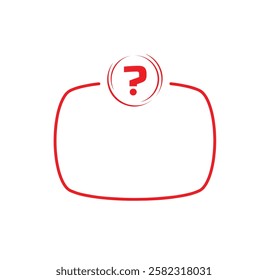 red frame with question text area