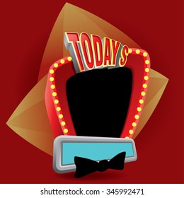 red frame in the style of Las Vegas signage