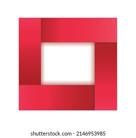 red frame template vector illustration EPS10	
