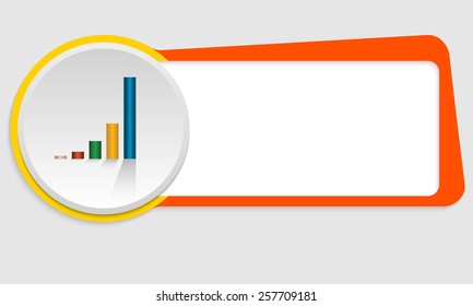 red frame for text and colored graph