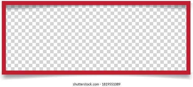 red frame with transparent place for your design element