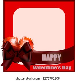 red frame for Valentines day