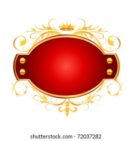 Red frame. Vector