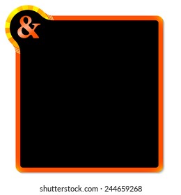 red frame with yellow corner and ampersand