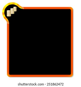 red frame with yellow corner and coin