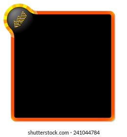 red frame with yellow corner and flash